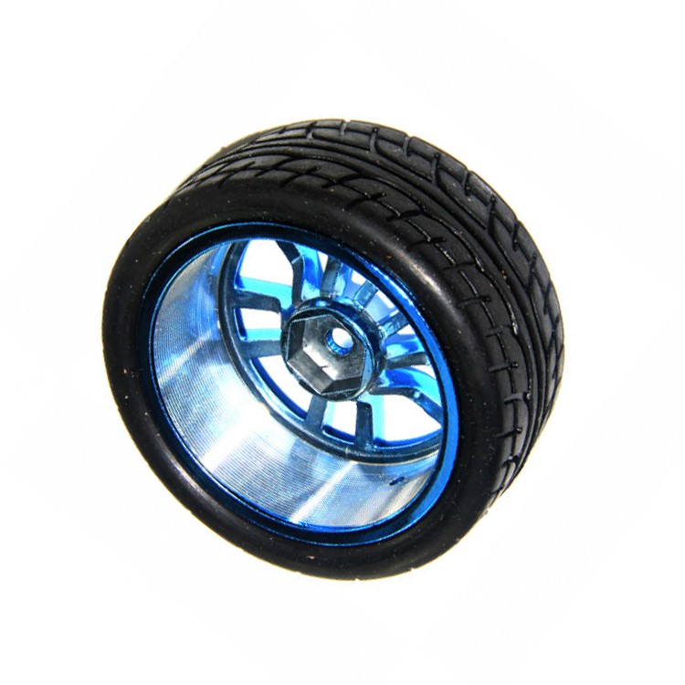 65*27mm Plastic Wheel Tire Blue Color
