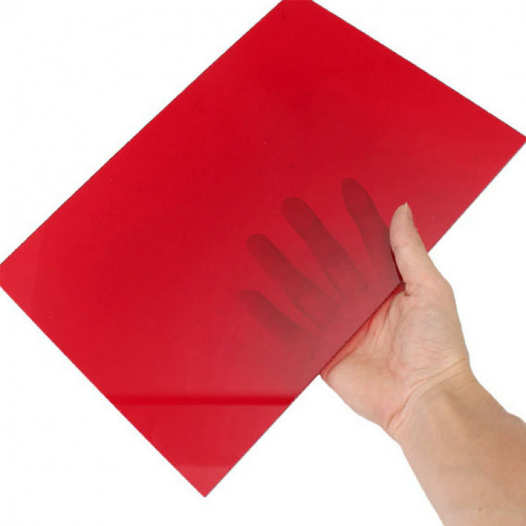 Acrylic 3mm Plastic  Sheet_Red Color_1sqft (12inch*12inch)