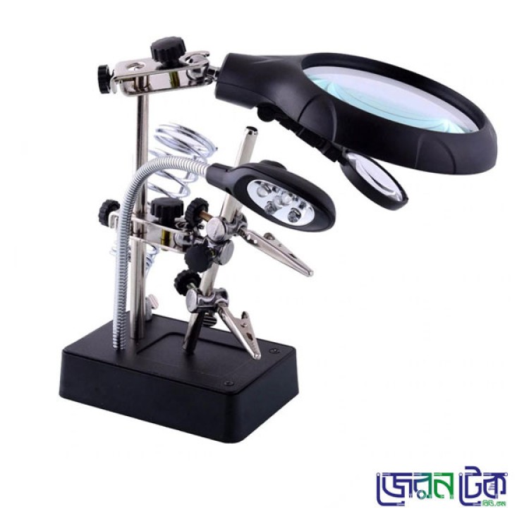 Third Hand Soldering Stand With Magnifier