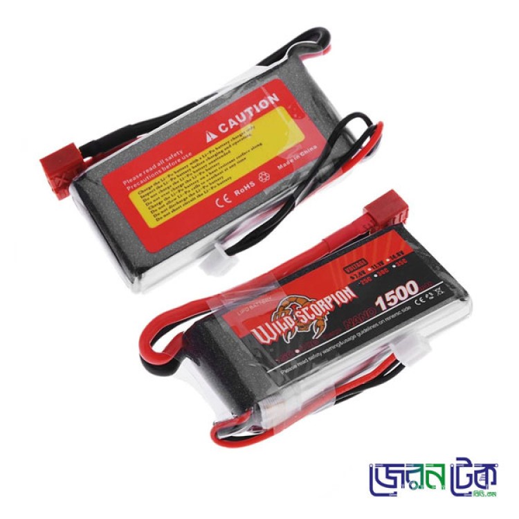 Wild Scorpion 11.1V 1500mAh 2S Li-po Battery