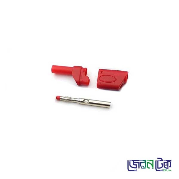 4mm Male Banana Plugs Stackable Connectors safety  Banana Jack_Red