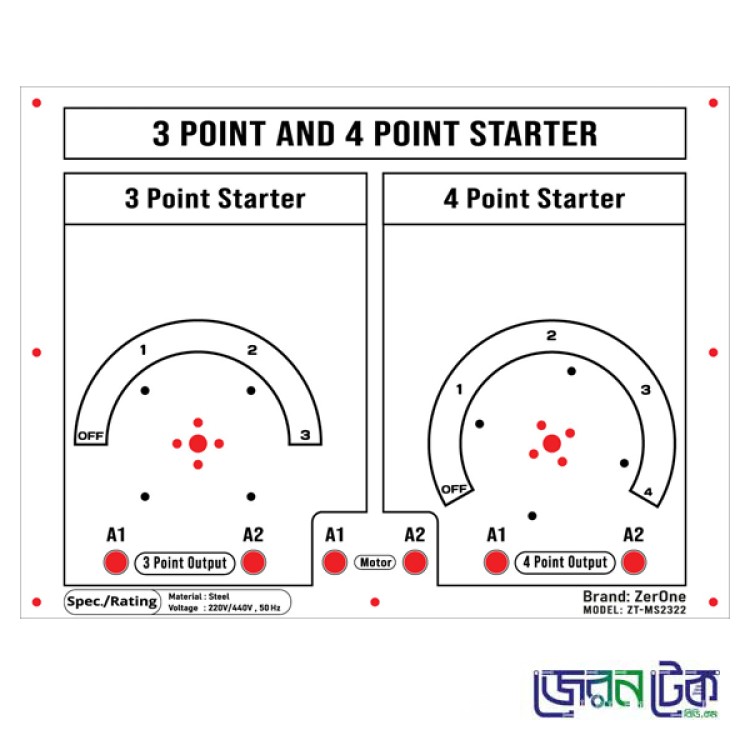3 Point and 4 Point Starter with DC Motor