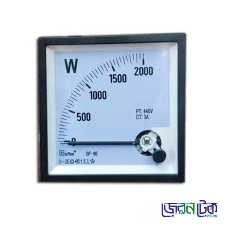 Analog Three-Phase 2000 Watt Wattmeter SFIM- SF-96