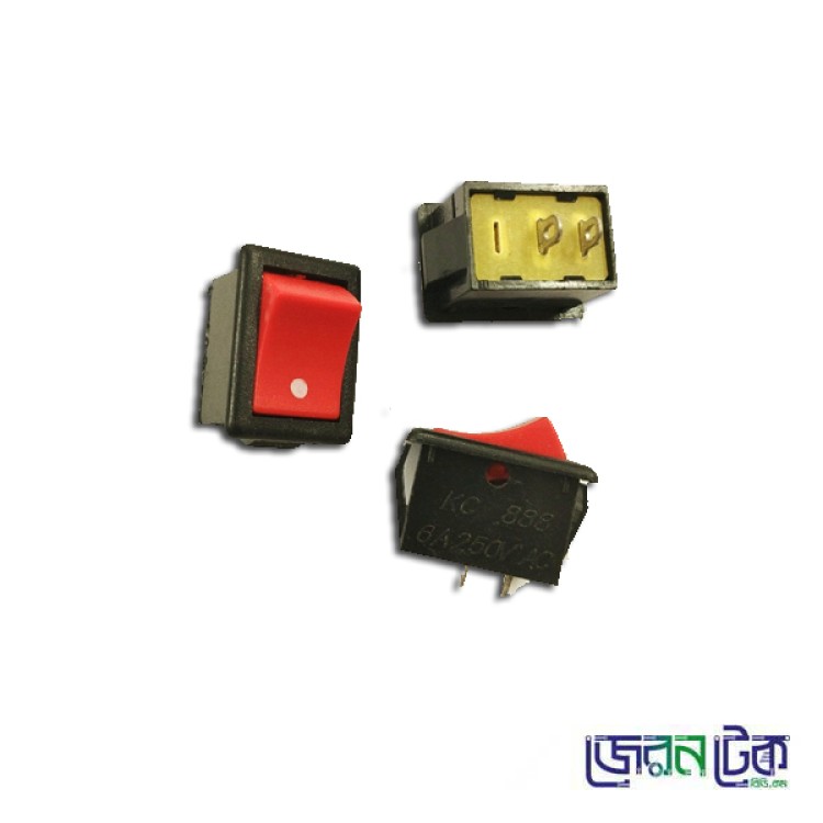 2 Pin Switch On-Off Red SPST