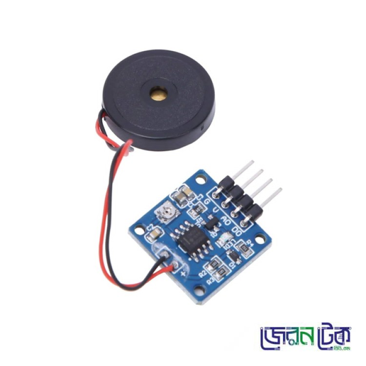 Piezoelectric Vibration Sensor Module with Analog & Digital Output