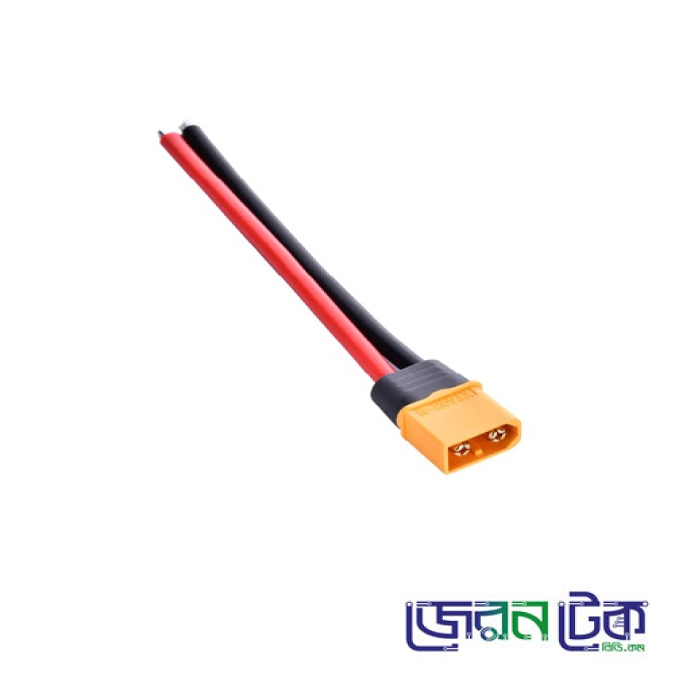Amass XT60 Male Connector with 12AWG 100cm Power Cable