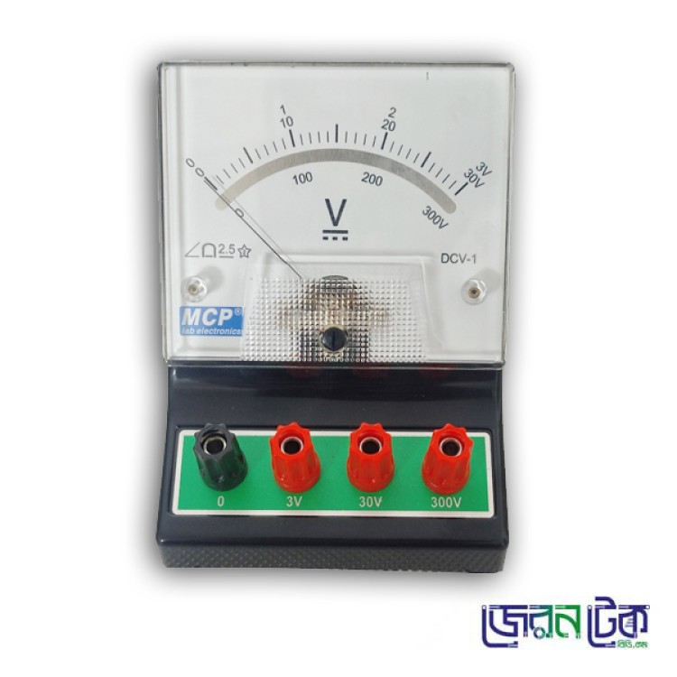 Analog DC Voltmeter DCV-1 | 0-3V-30V-300V | MCP