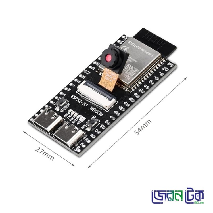 ESP32-S3 WROOM N16R8 Development Board with Dual C-Type Ports OV3660 Camera Module