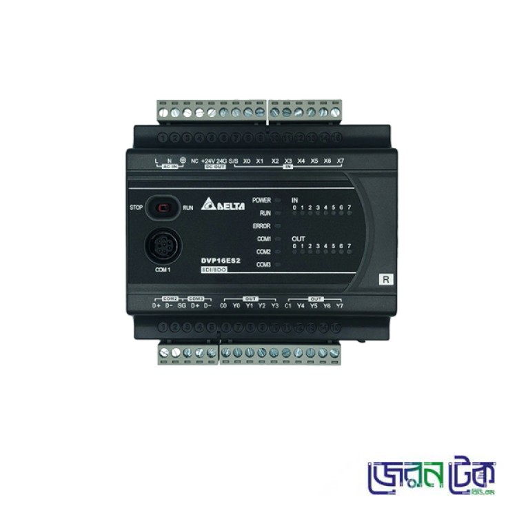 DVP16ES200R Delta PLC 8I/8O, AC Power-In, Relay Output.