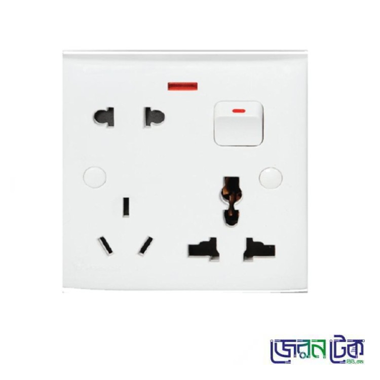 Super Star Lotus 13A Multifunctional Combined Socket with Switch 6 Pin