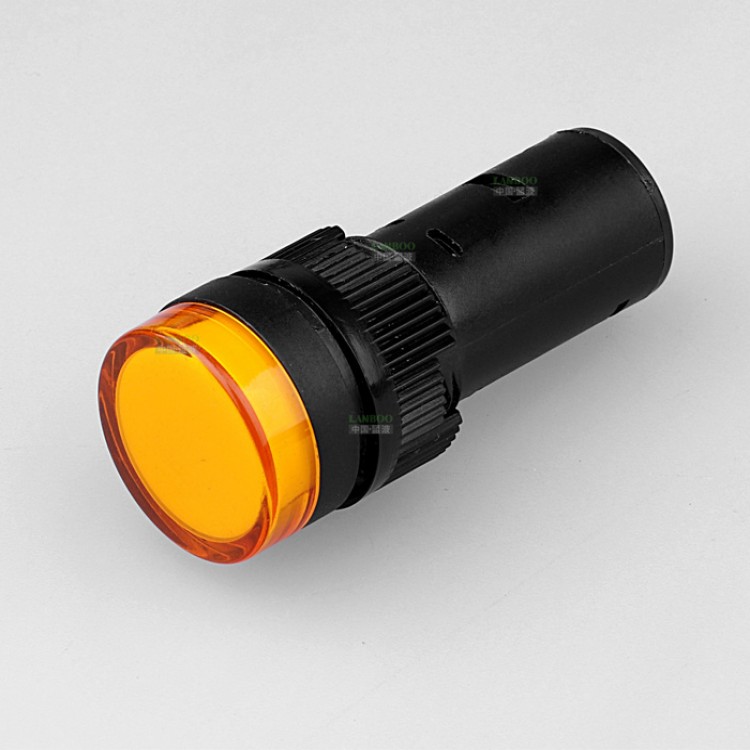 AC LED Indicator Lamp_Small 16mm_ Yellow_220V