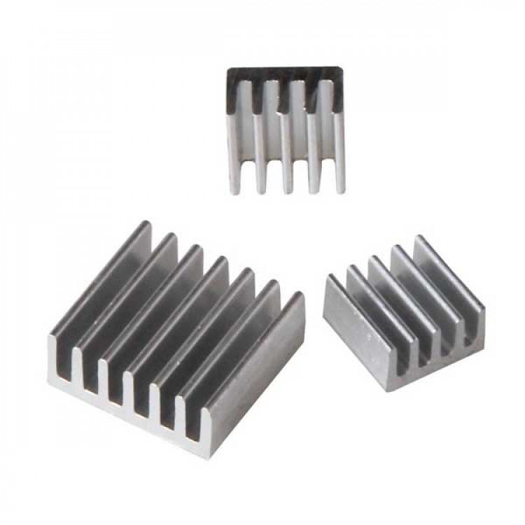 Silver 3 in 1 Heat Sink Set Aluminum for Raspberry Pi 4B