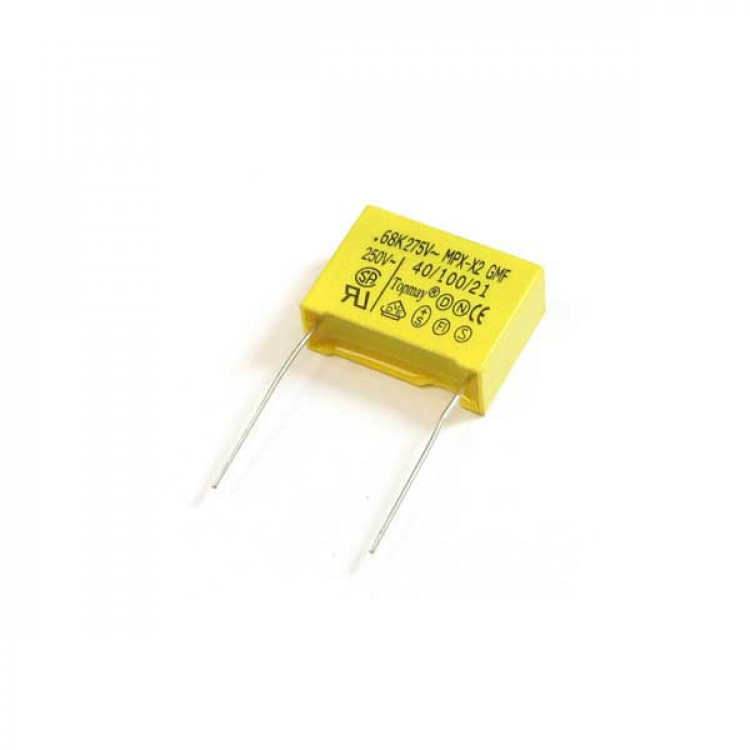 0.1UF 275V Metallized Polypropylene Film Capacitor_Yellow