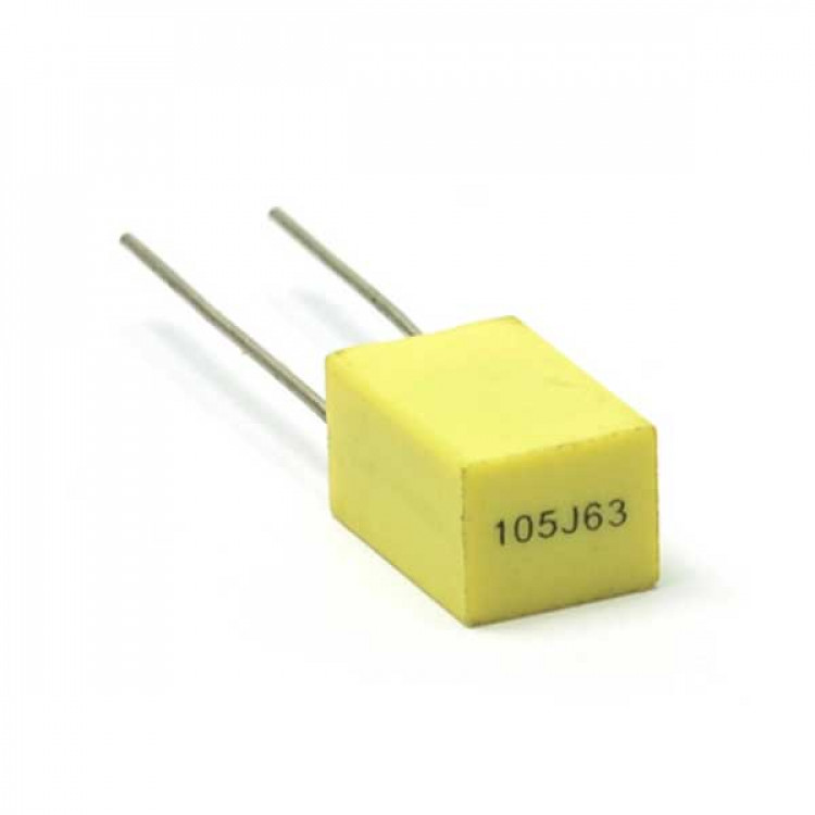 105j63V Mini-Box Metallized Polyester Film Capacitor _Audio Coupler Capacitor