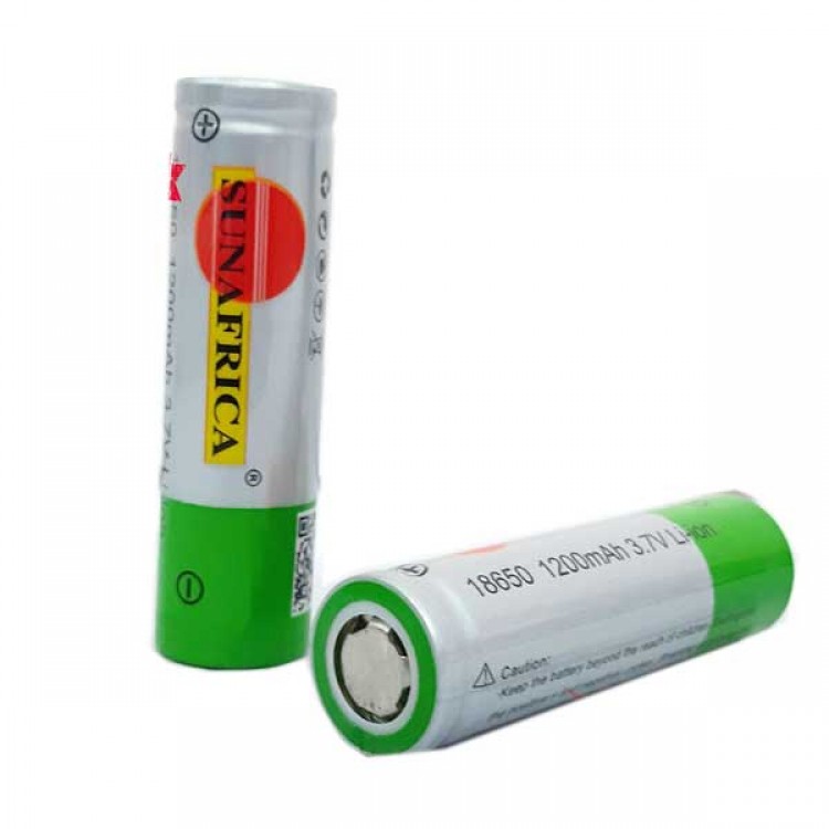 18650 3.7 1200mAh Li-ion Rechargeable Batery_SunAfrica
