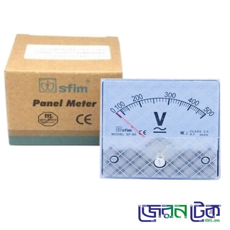 Voltmeter AC/DC Analog_Panel Meter_SFIM_SF-80 - 500V