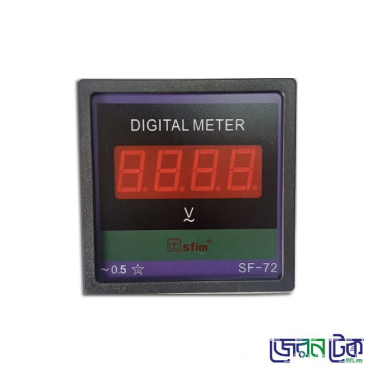 Digital AC Panel Volt Meter SFD-72_0-500V SFIM