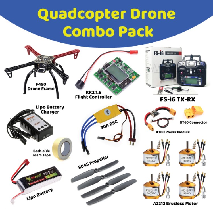 Quadcopter Drone DIY Starter kit Combo Pack-001