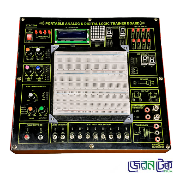 Portable Advance Analog & Digital Logic Trainer Board.