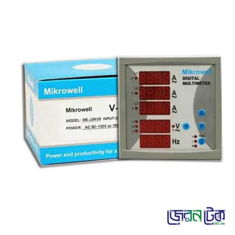 Digital Multifunctional AC Panel Meter Volt+Amp+Hz-Mikrowell