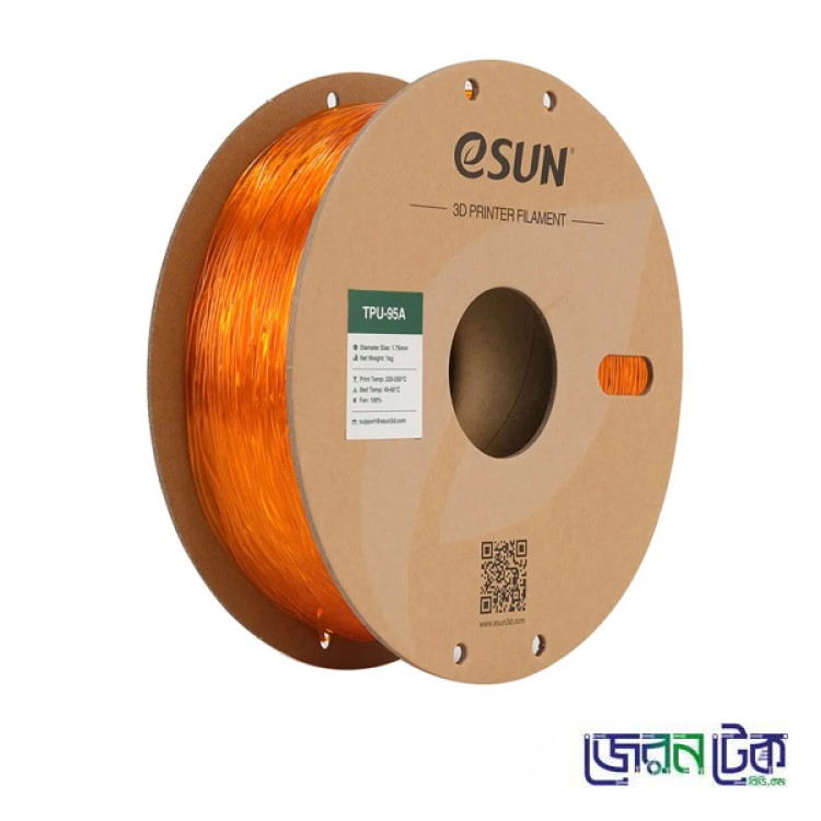 ESunTPU-95A 1.75mm 1kg Orange Flexible filament