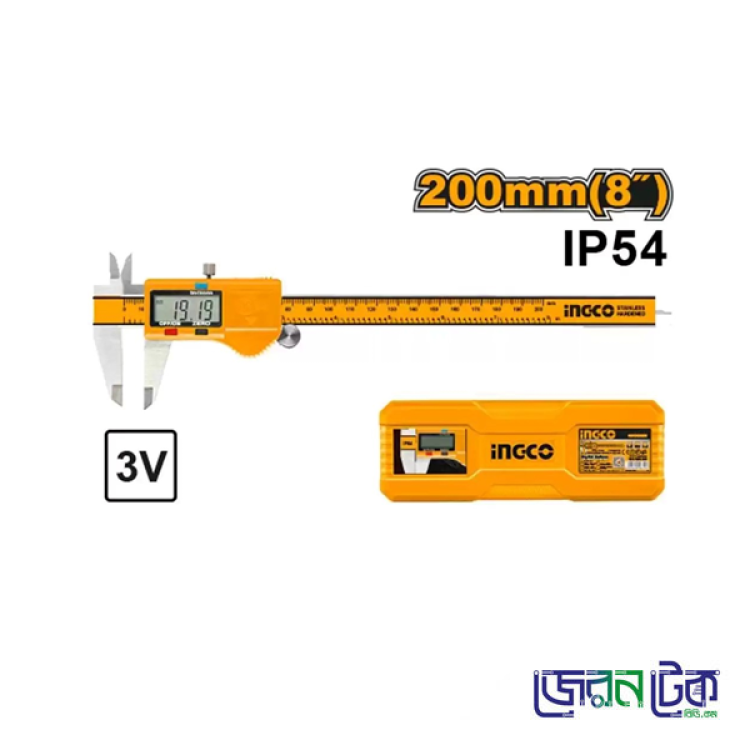 DIGITAL VERNIER CALIPER 8″ 200mm INGCO - HDCD28200