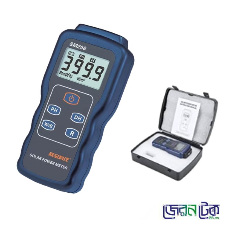 Digital Solar Power Meter SM206 Handheld Sunshine Radiation Measuring Tester.