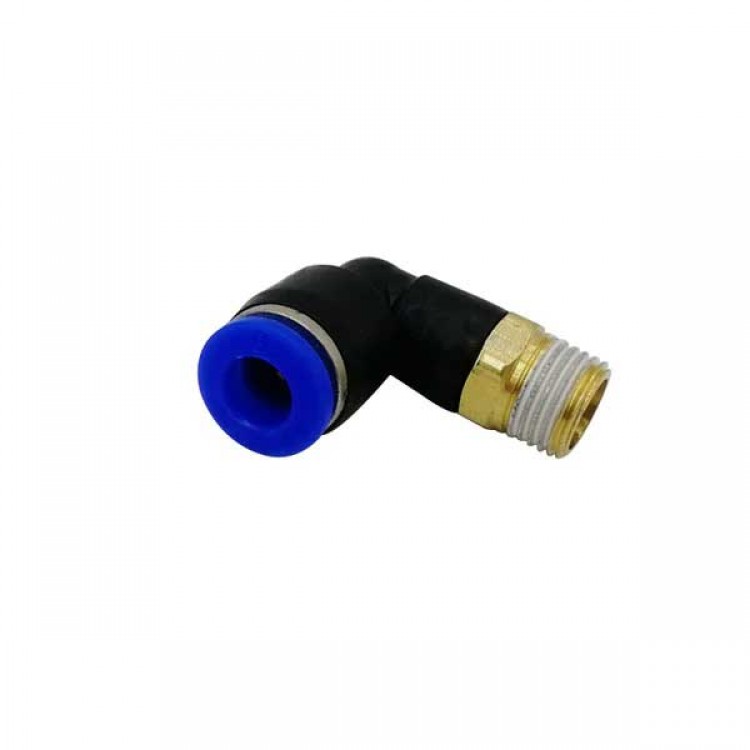 Pneumatic Connector Fitting 6mm Air Hose Tube Push in 1/8" Male Thread L Shape