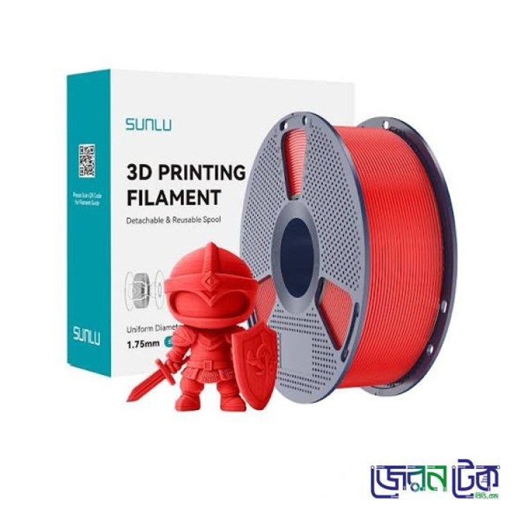 SUNLU PLA+ ( Plus ) Red Color Filament - 1.75mm, 1kg-Coil