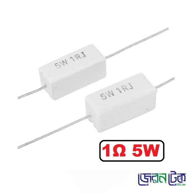 1 ohm 5 watt ceramic resistor