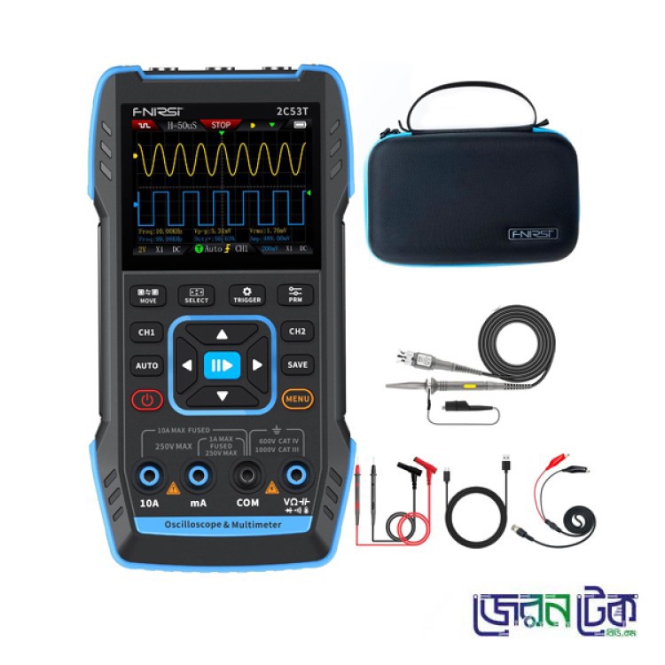 FNIRSl 2C53T Handheld 3-in-1 50MHz Oscilloscope